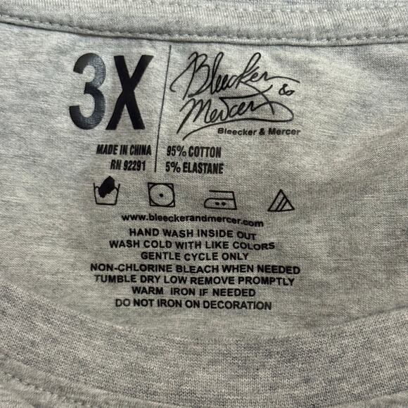 Bleeker & Mercer Graphic Tee Mens 3X Gray Y2K Streetwear - Picture 10 of 12
